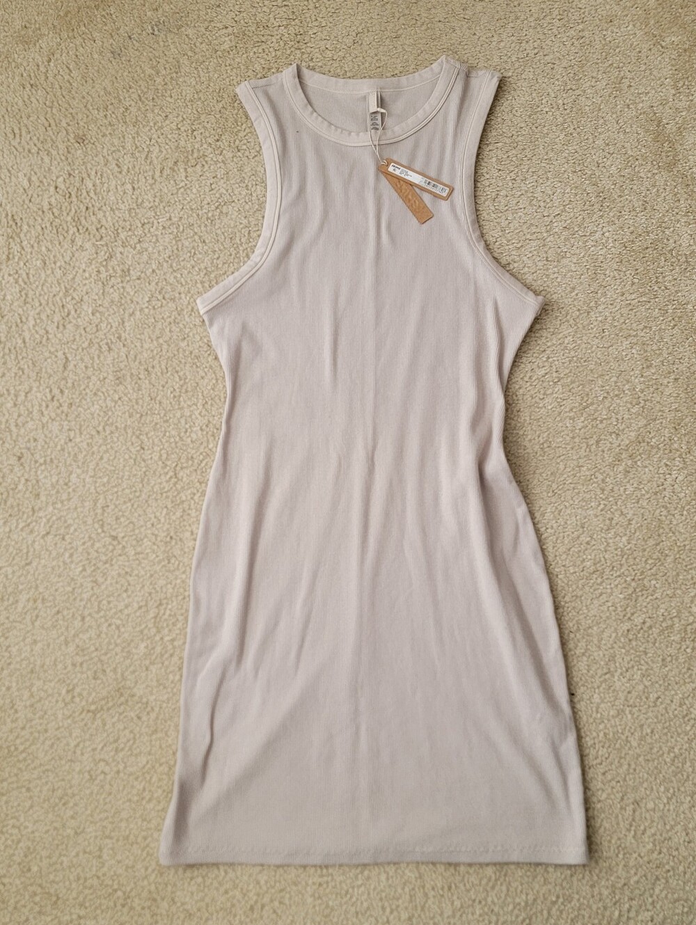 SKIMS Cotton Rib Tank Dress Stone NWT XL